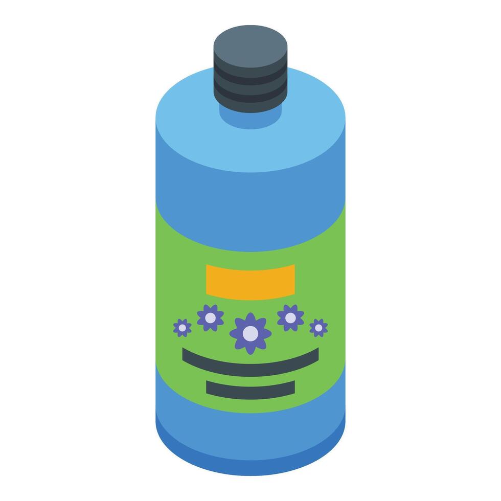 líquido jabón botella icono isométrica vector. limpiador producto embalaje vector