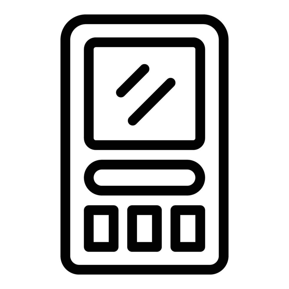 Air conditioning remote control icon outline vector. Ventilation controller vector