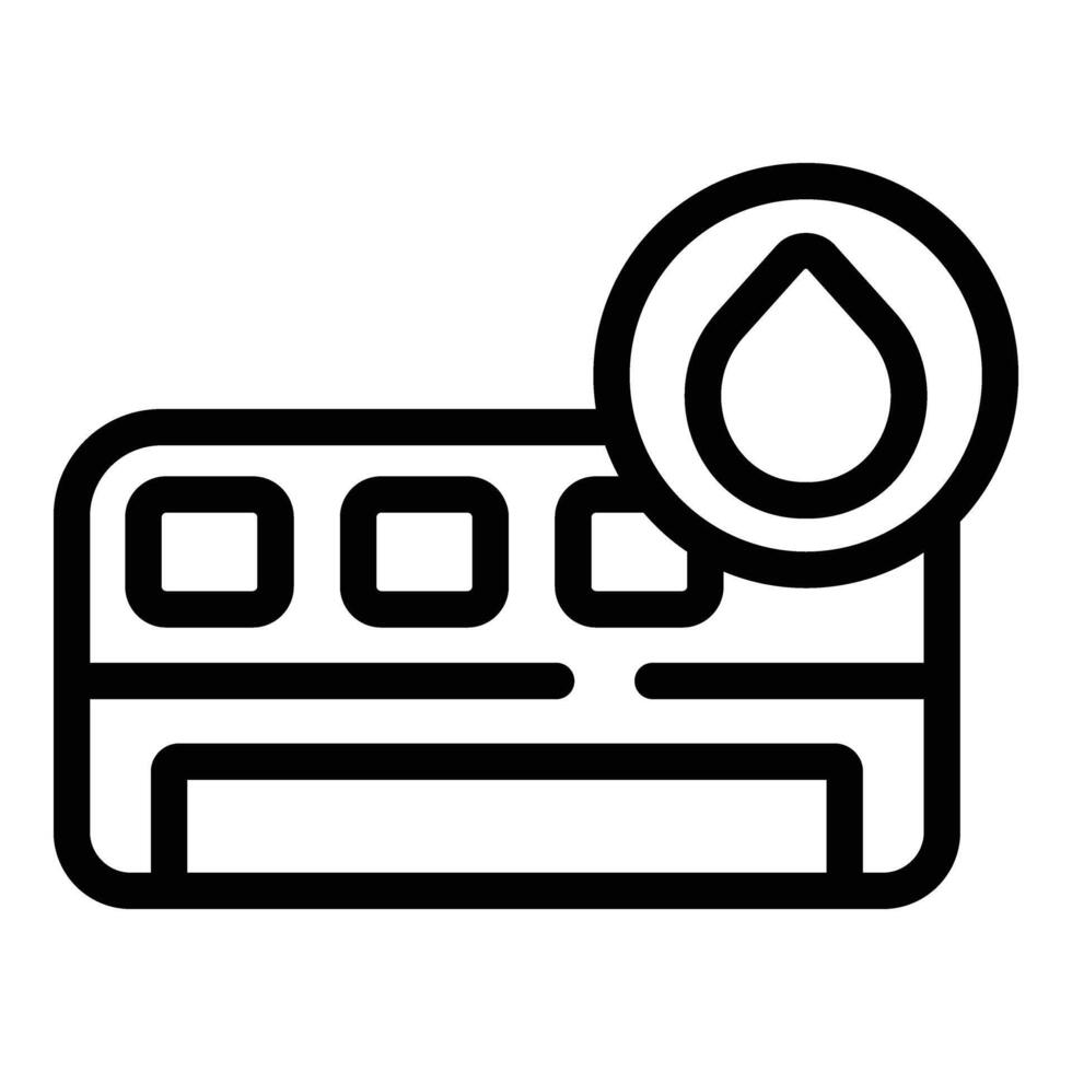 Air humidity control icon outline vector. Indoor ventilation conditioner vector