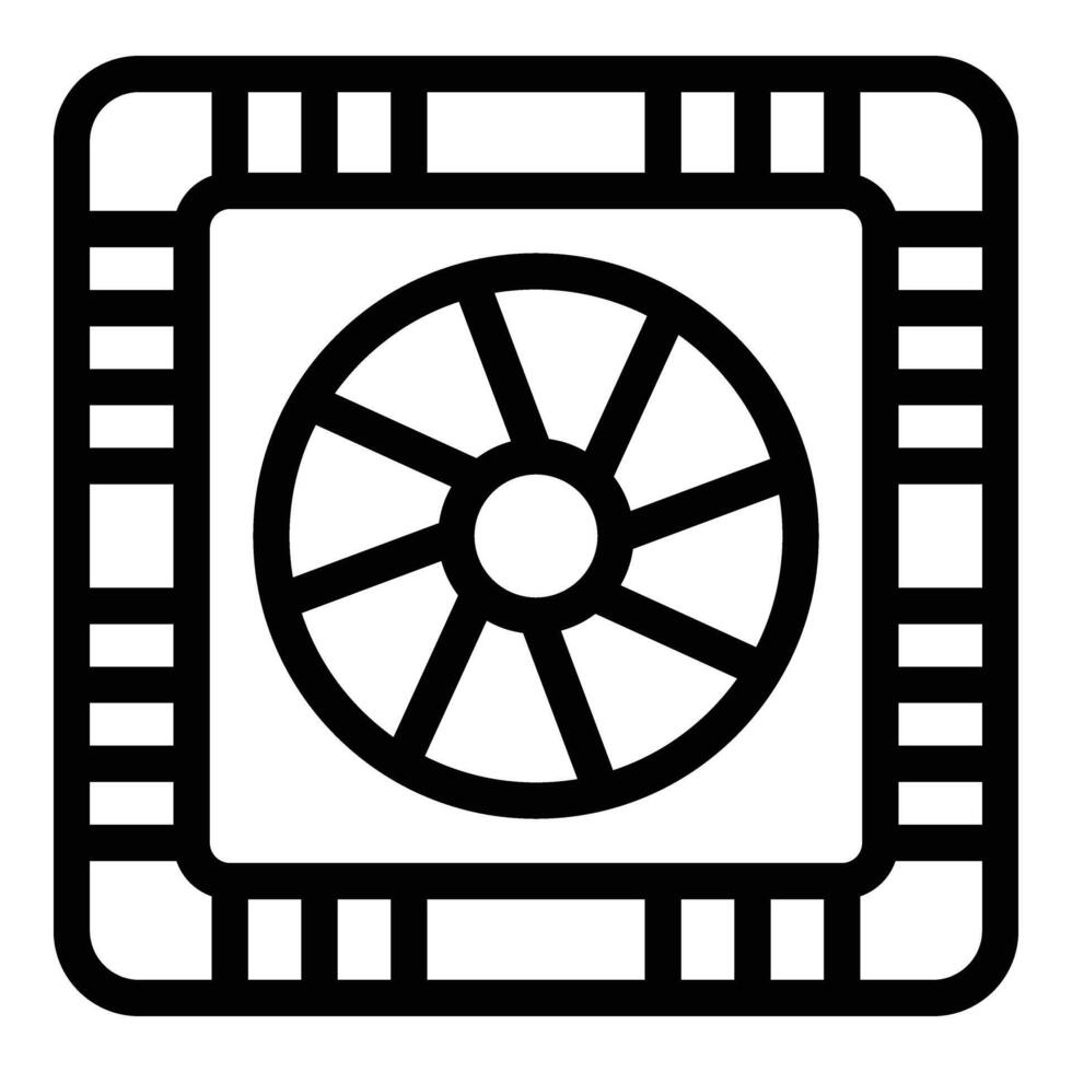Air conditioner fan icon outline vector. Temperature control system vector