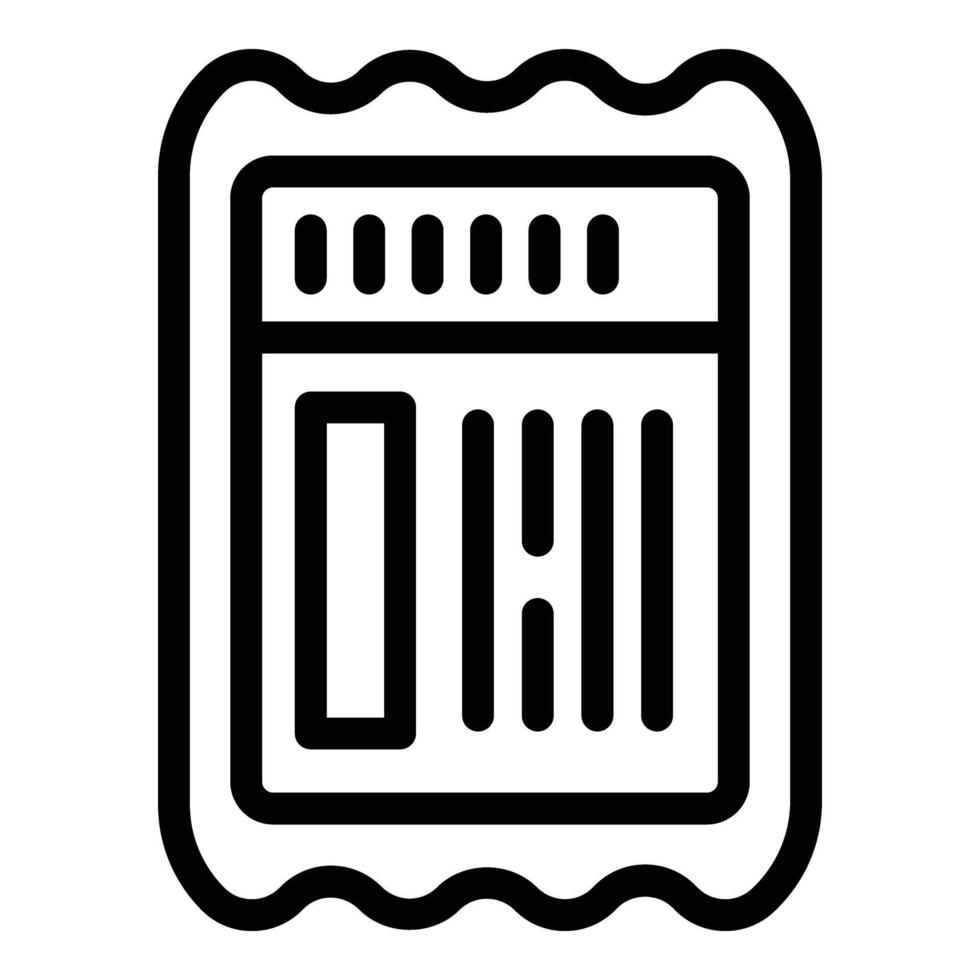 Journey ticket icon outline vector. Purchase transport seat vector