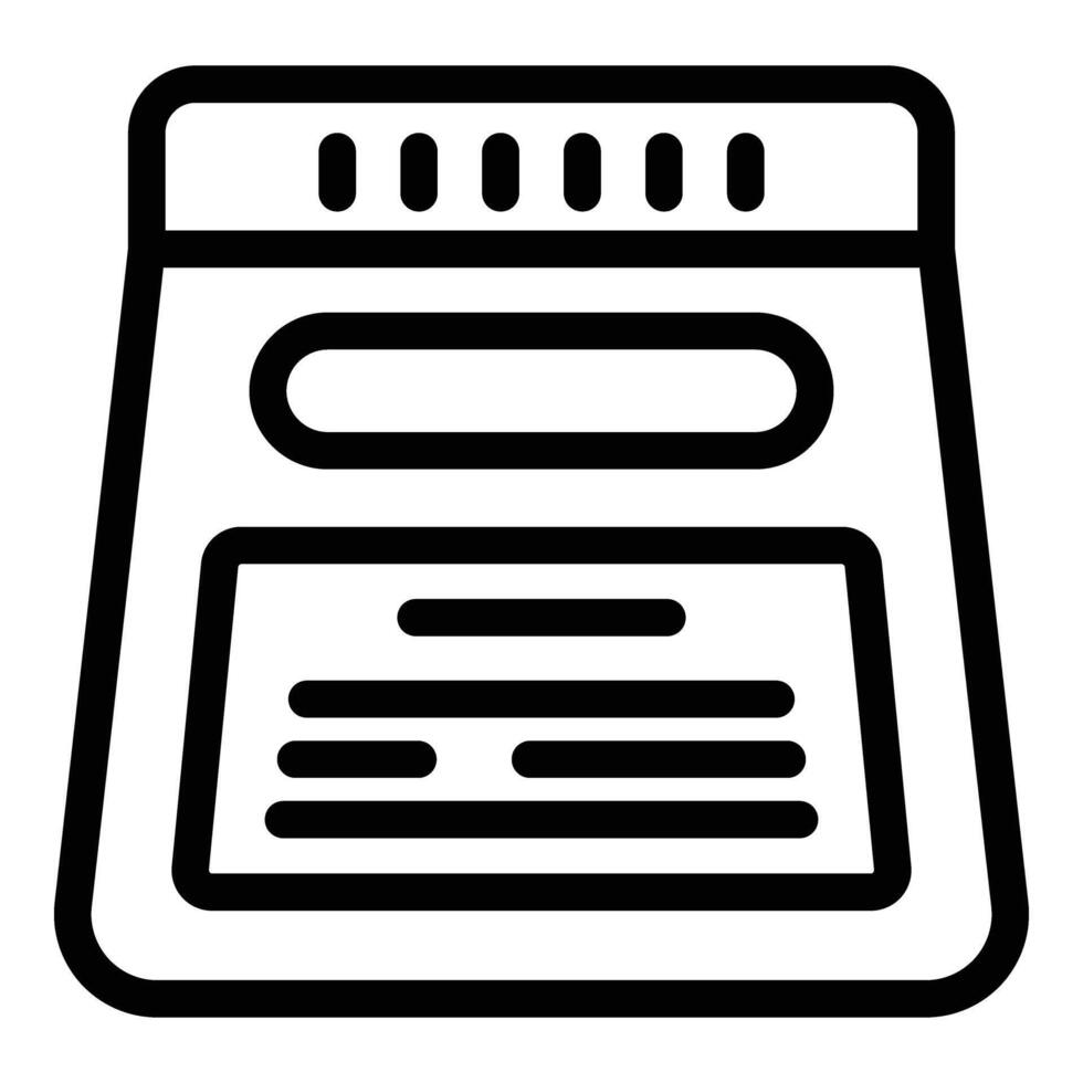 Poop tray filler icon outline vector. Sanitize pet substance vector