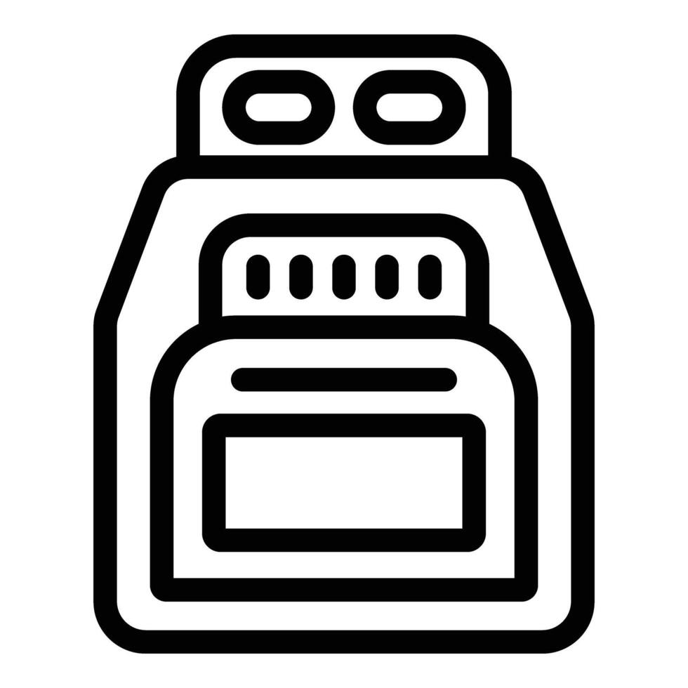 Wood toilet filler icon outline vector. Cat poop absorbent material vector