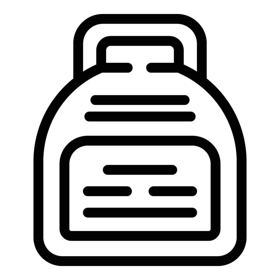Granular toilet filler icon outline vector. Litterbox absorbent material vector