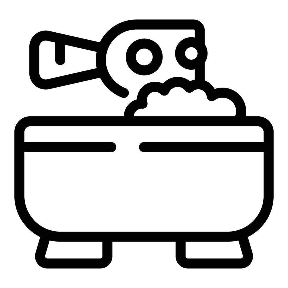 Cleaning pet litter scoop icon outline vector. Litterbox sanitize equipment vector