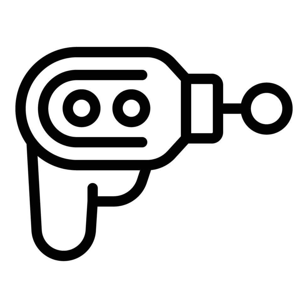 Photon pistol icon outline vector. Ion lightning weapon vector