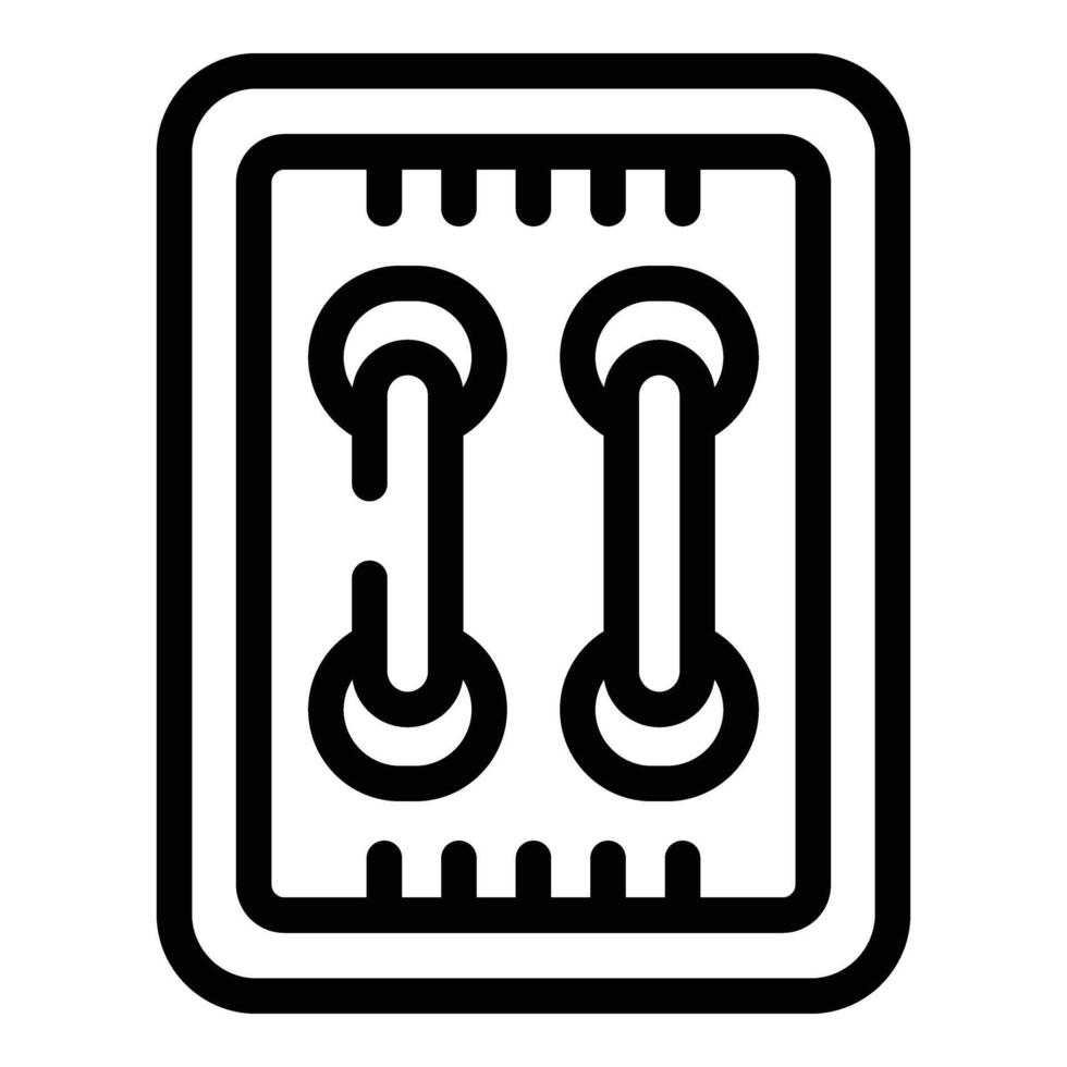 Stitching fastener icon outline vector. Tailor profession vector