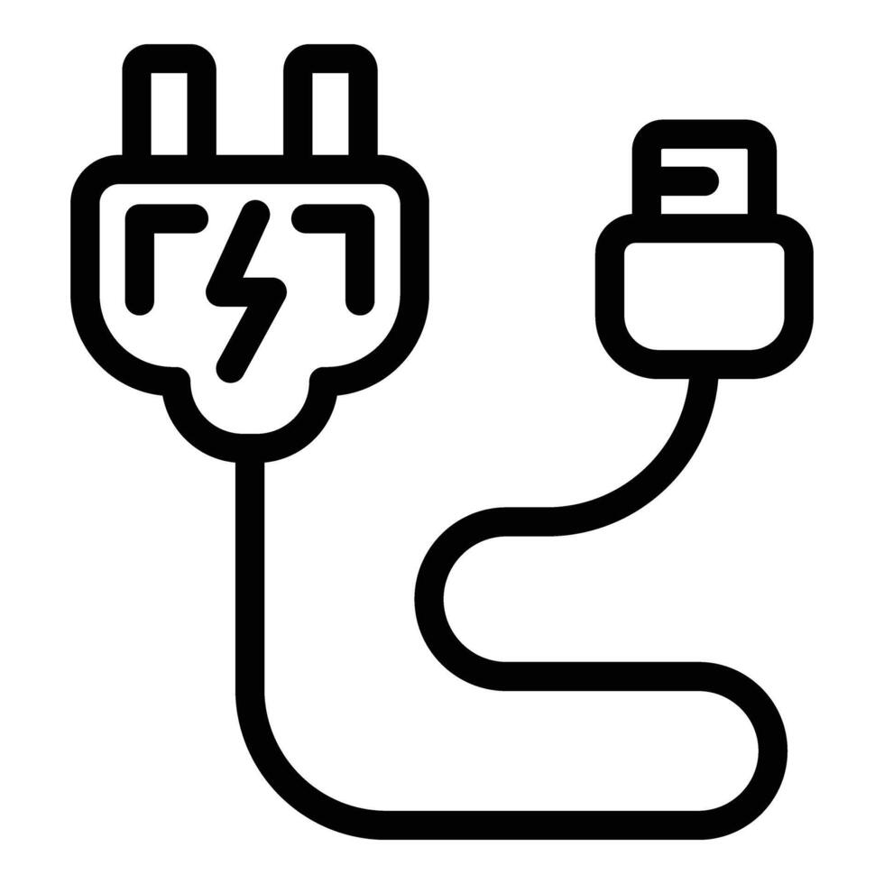 Electrical charger icon outline vector. Energy plug adapter vector