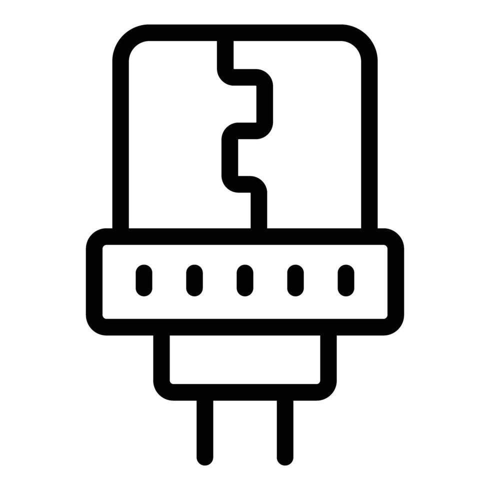 USB portátil cargador icono contorno vector. moderno celular energía conector vector