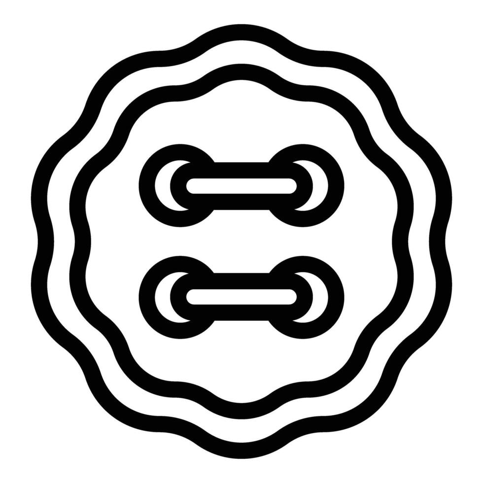 Textile button icon outline vector. Sewing equipment vector
