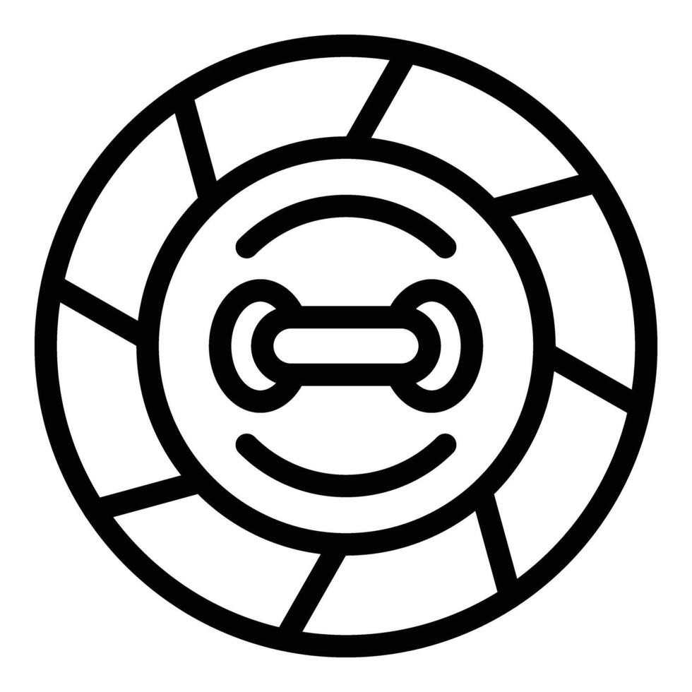 Handcrafted button icon outline vector. Pants fabrication details vector