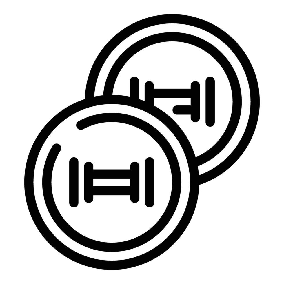 Material fastener icon outline vector. Textile industry vector