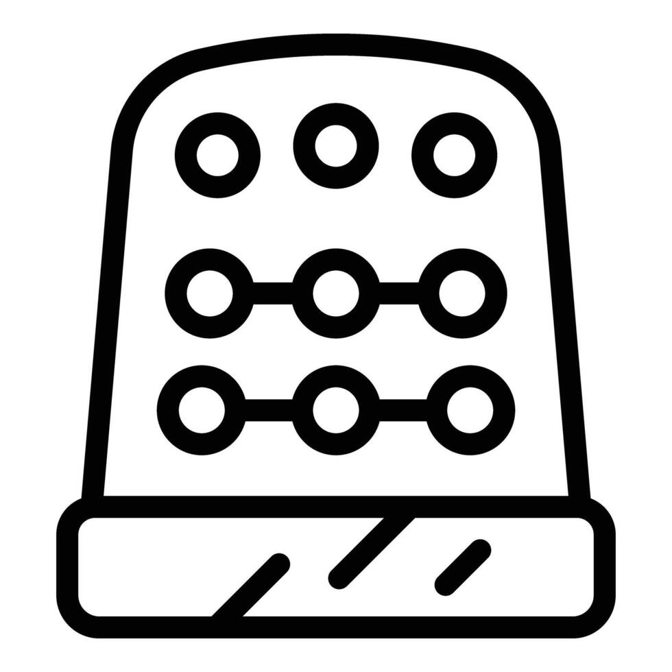Sewing thimble icon outline vector. Finger protector vector