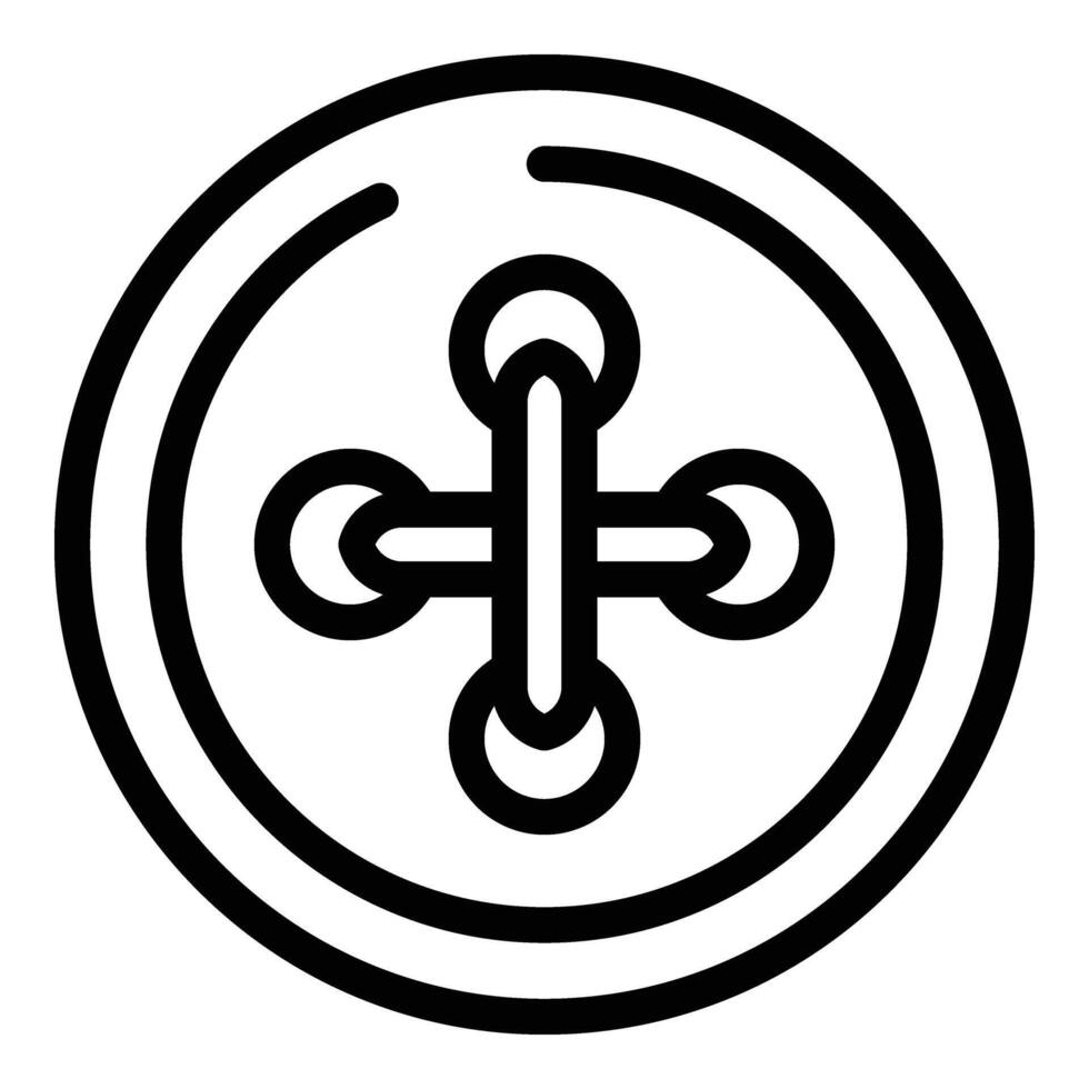 Garment fastener icon outline vector. Fabric textile industry vector