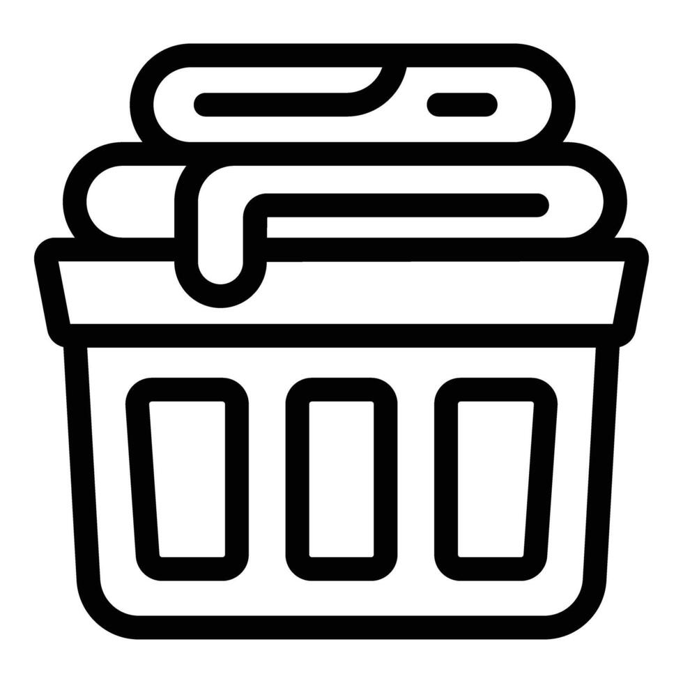 Linen laundry icon outline vector. Laundromat tool vector