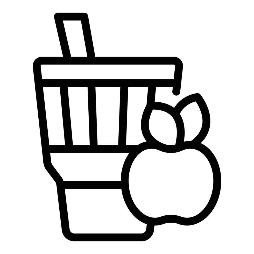 Cider cocktail glass icon outline vector. Acidic natural drink vector