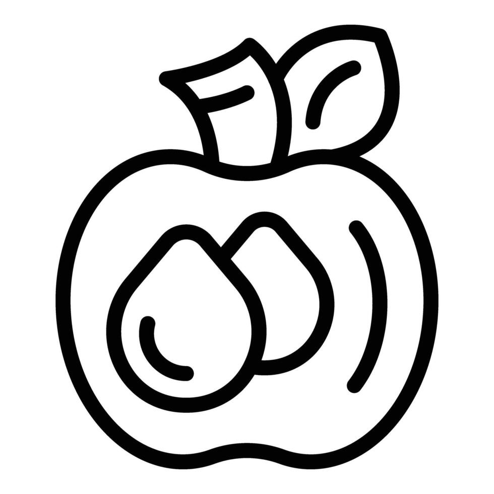 Apple cider ingredient icon outline vector. Juicy pome fruit vector