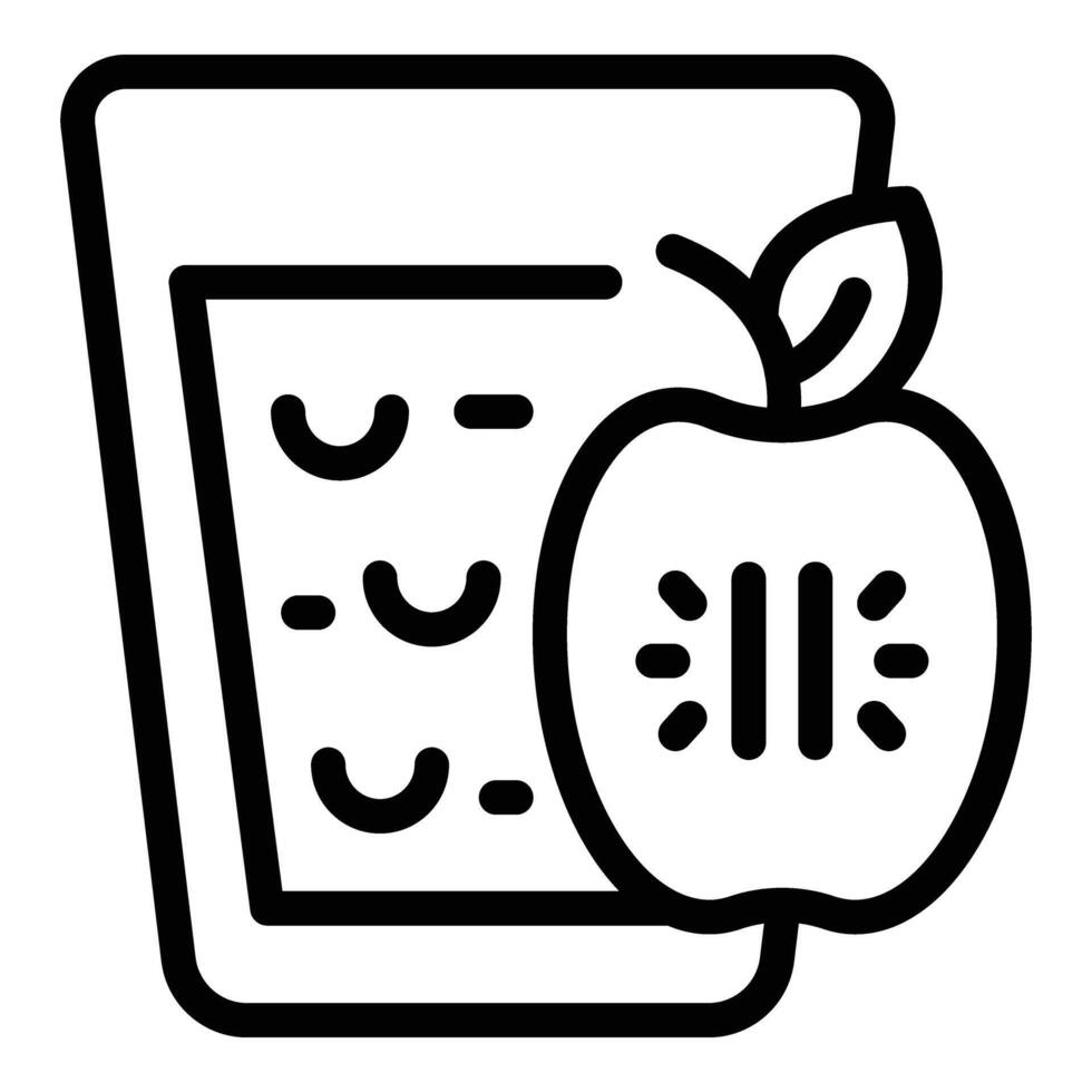 Cider glass icon outline vector. Cider drinking vessel vector