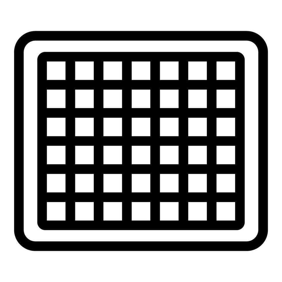 Reception mat icon outline vector. Shoes foot doormat vector