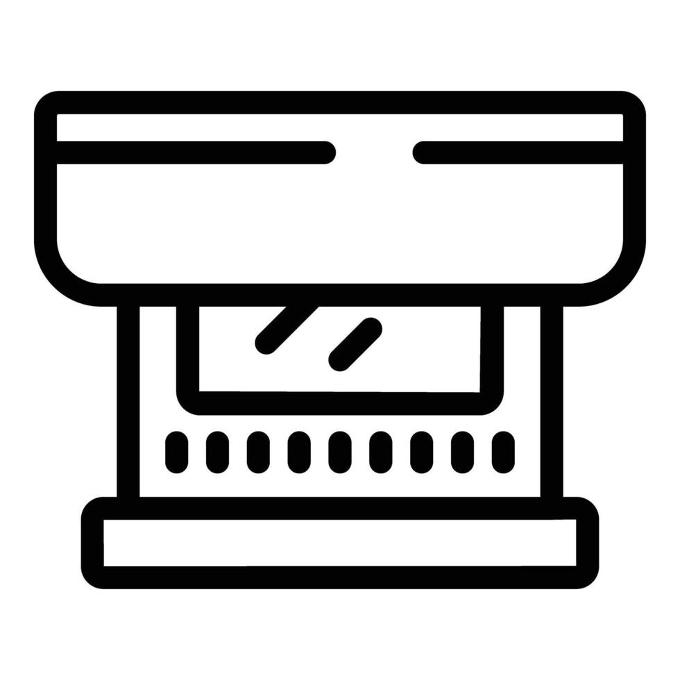 Domestic scale icon outline vector. Kitchen food weight vector