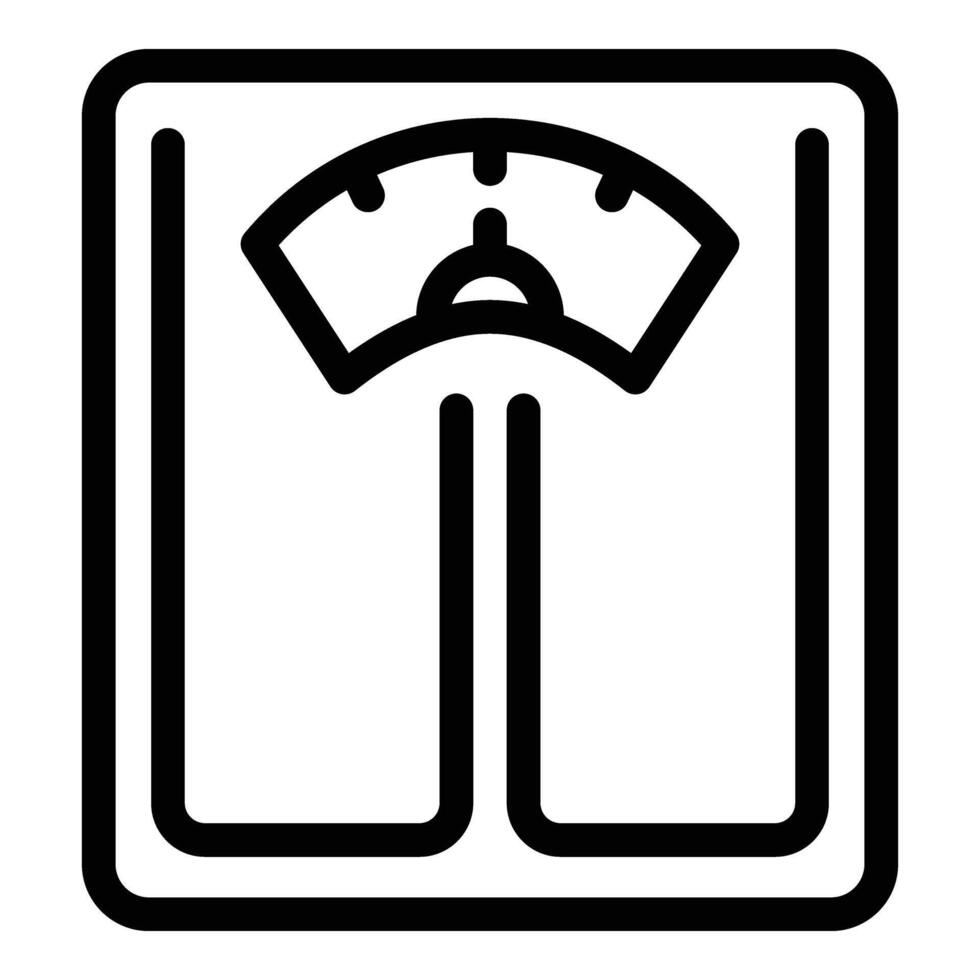 Flat kitchen scale icon outline vector. Domestic weighing device vector