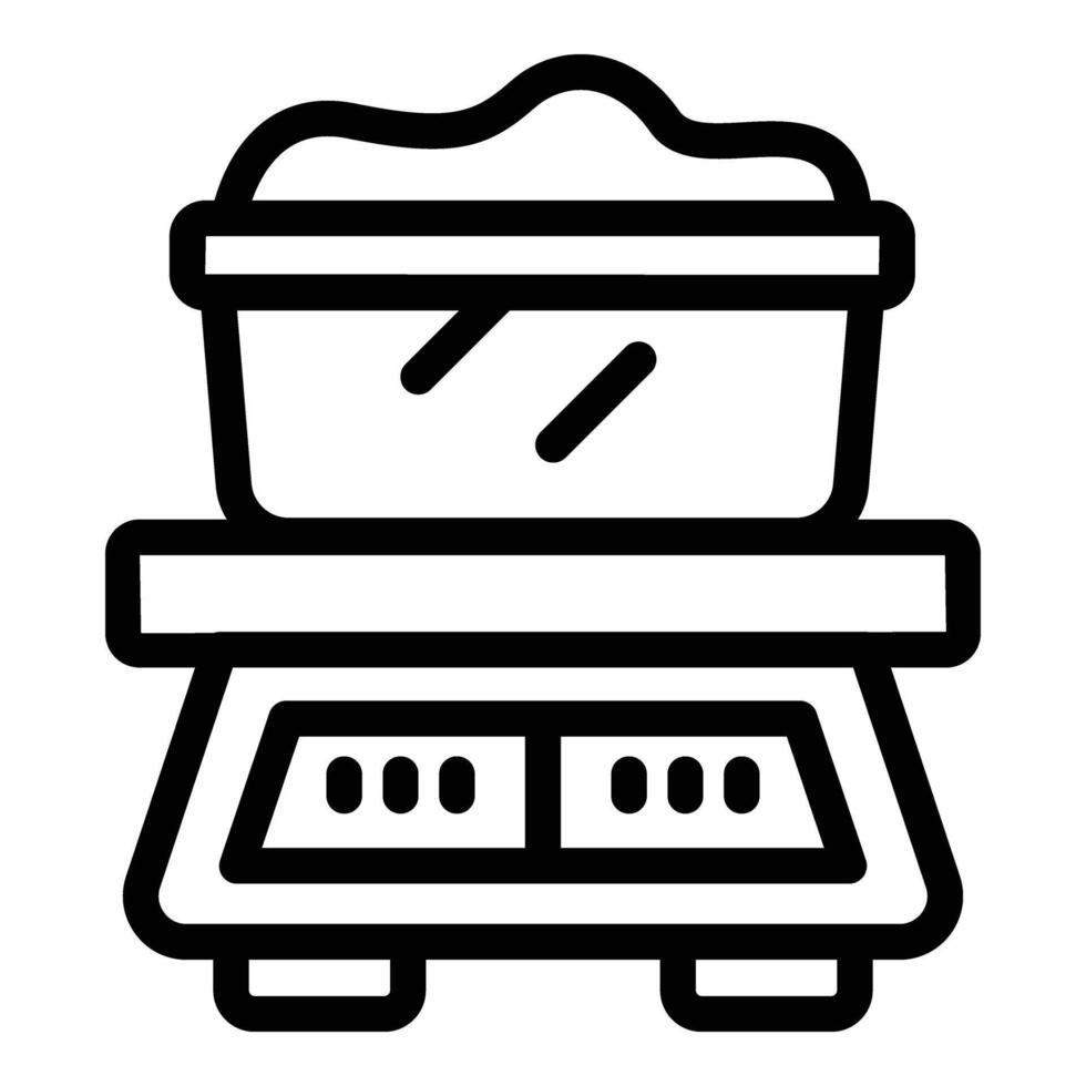 Food weighing machine icon outline vector. Culinary equipment vector