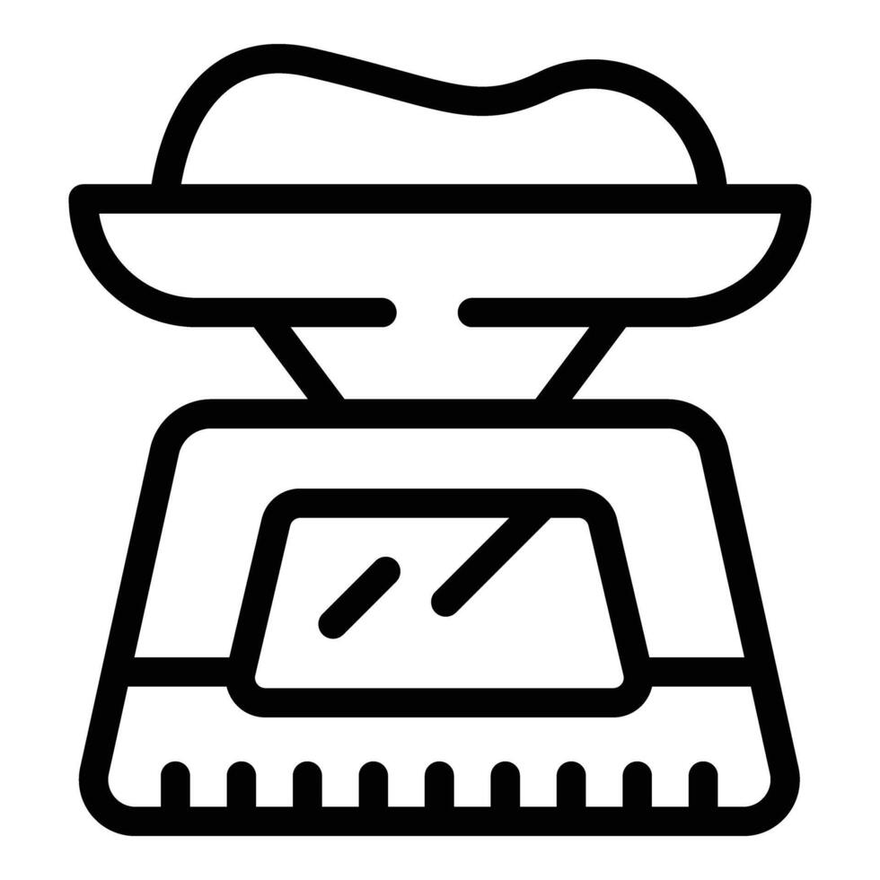 Culinary scale icon outline vector. Kitchen instrument vector