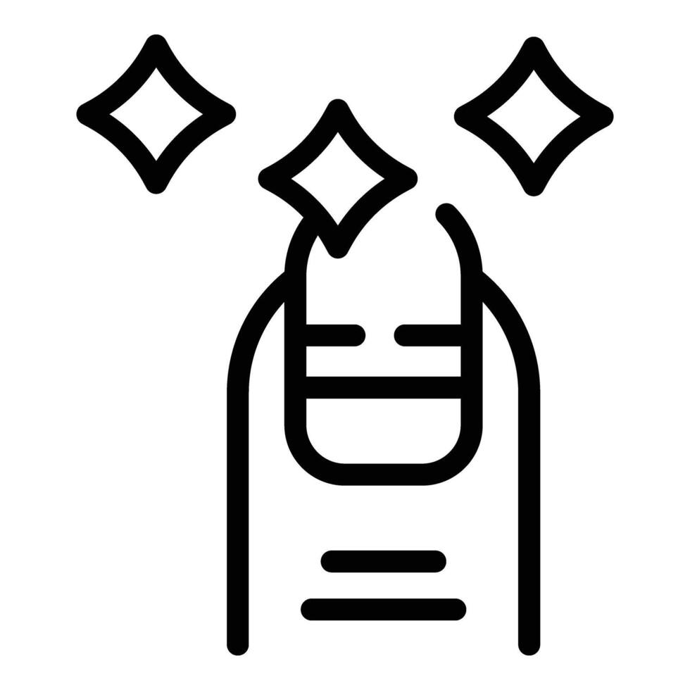 Shiny nails icon outline vector. Fingernails care vector