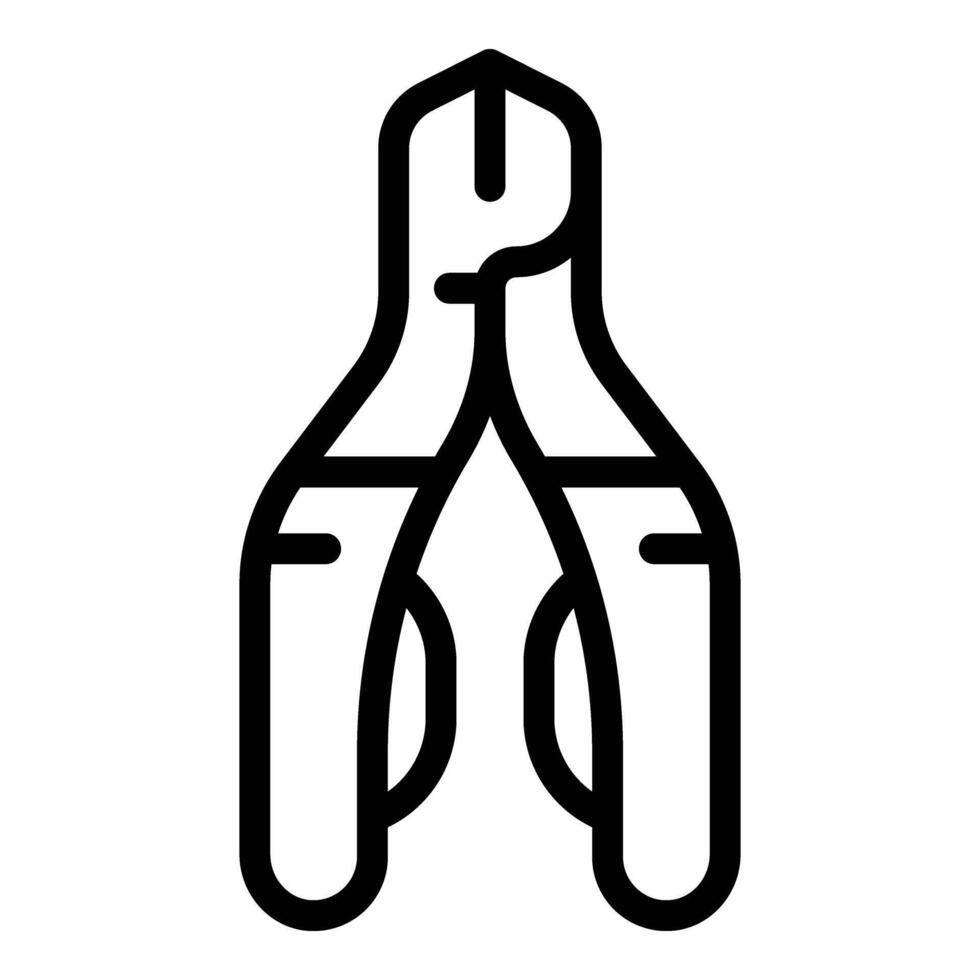 Manicurist scissors icon outline vector. Nail service instrument vector