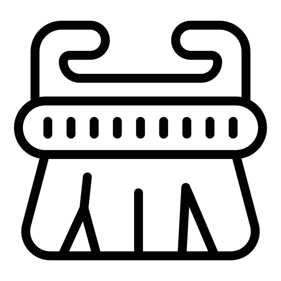 Manicure brush icon outline vector. Nails service tool vector