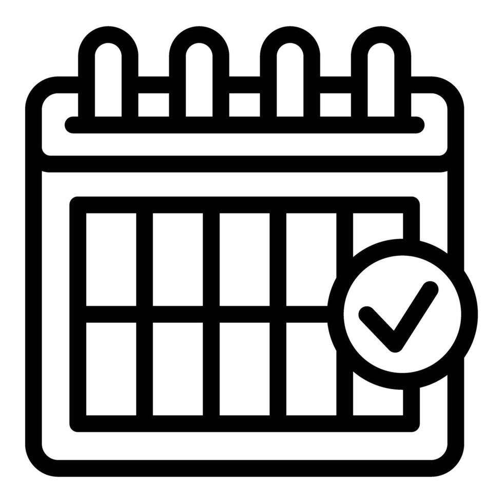 Time order delivery icon outline vector. Shipment schedule vector