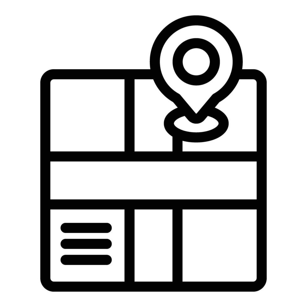 Delivery location icon outline vector. Client shipment address vector