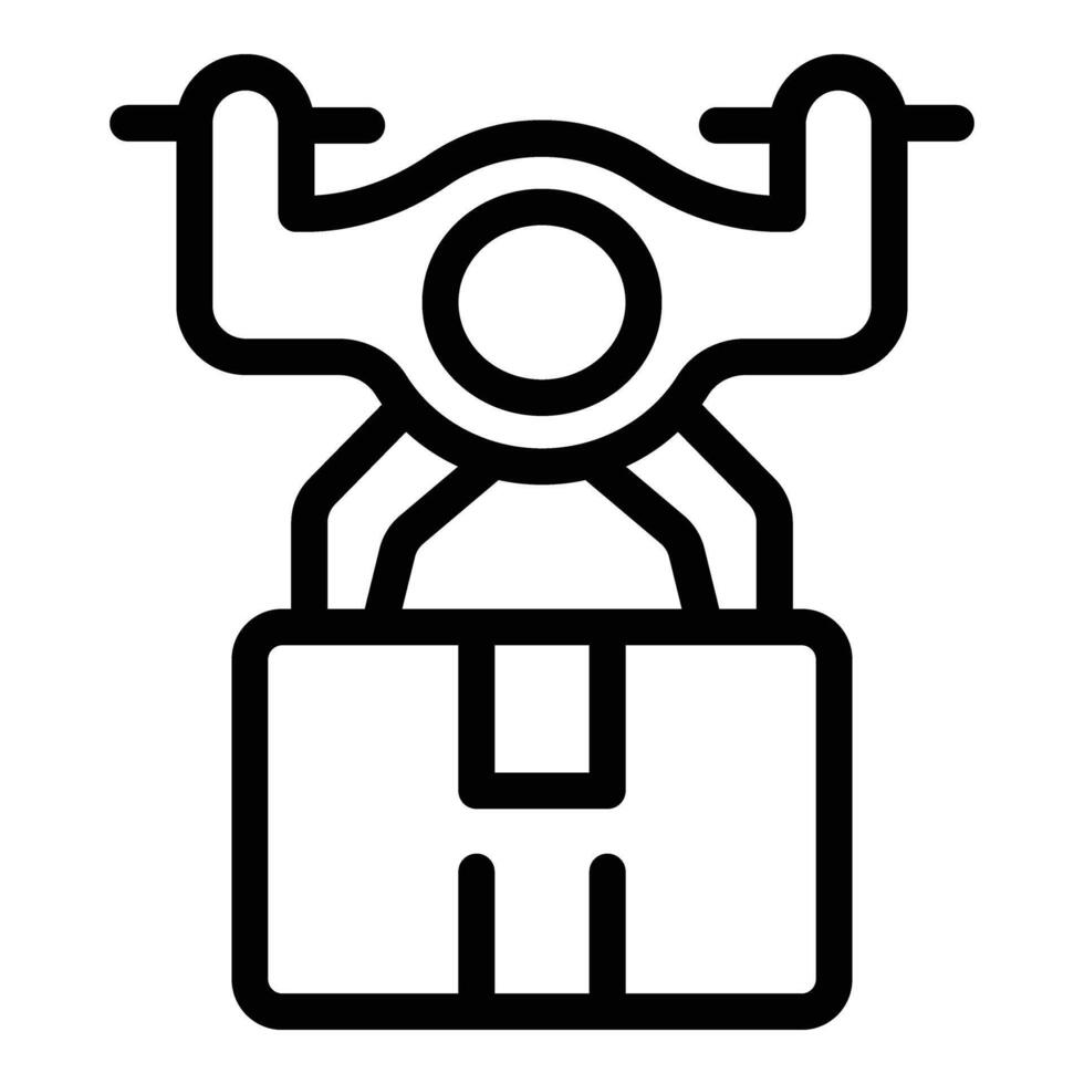 Drone delivery icon outline vector. Smart postal service vector