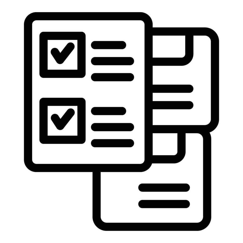 Order delivery checklist icon outline vector. Parcel confirmation vector