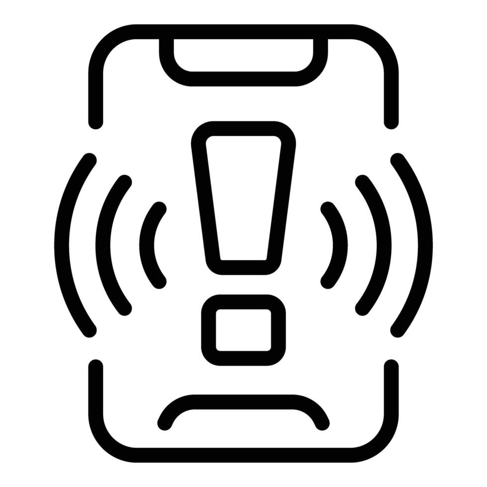 Emergency mobile call icon outline vector. Service support center vector