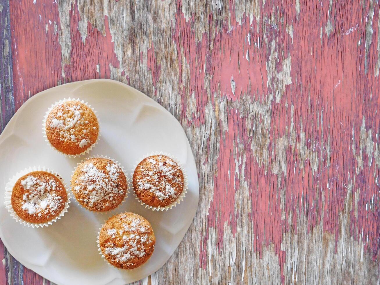 Sweets On The Wooden Background photo