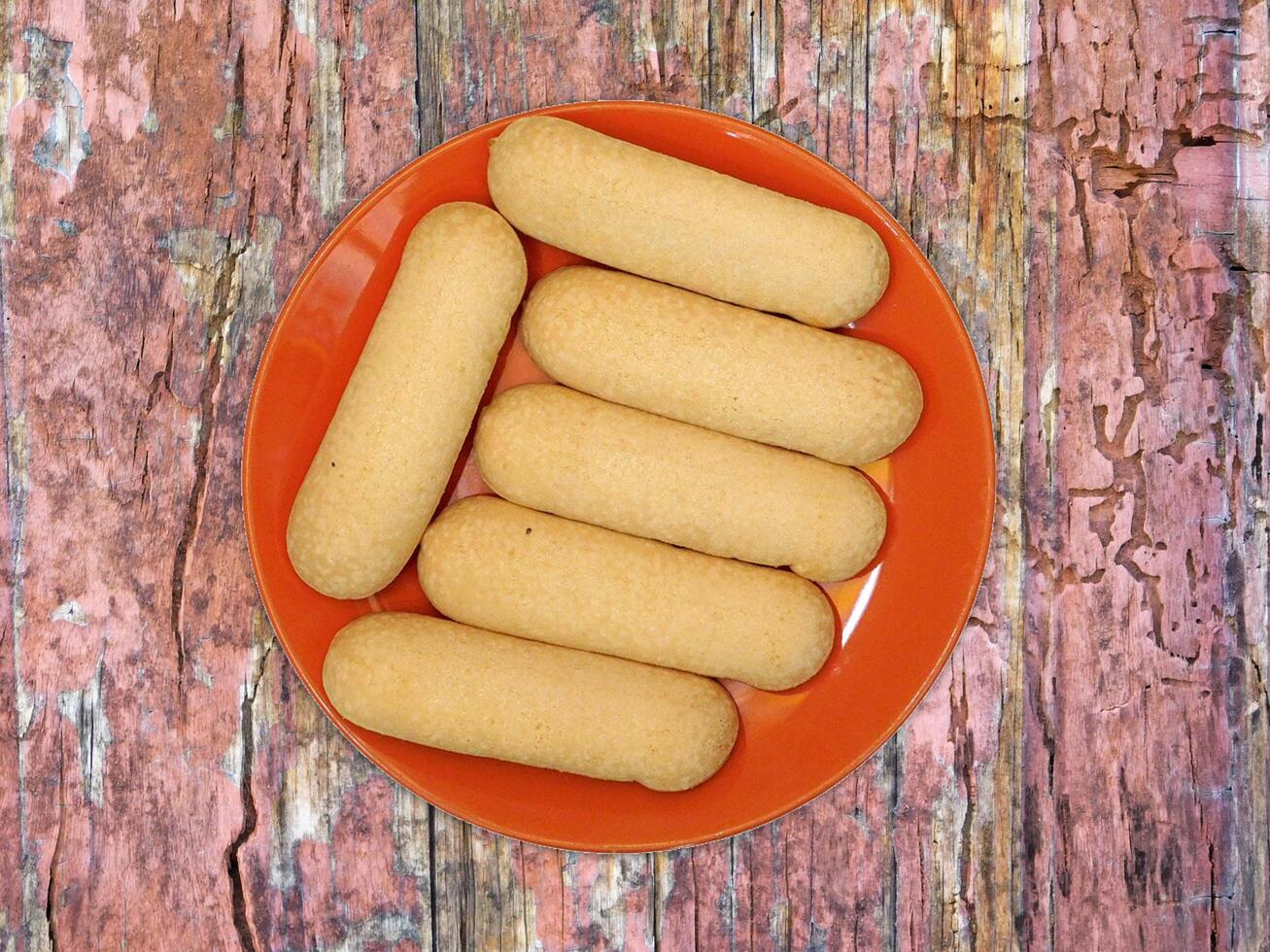 Cookies On The Wooden Background photo