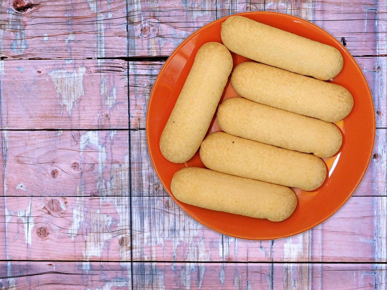 Cookies On The Wooden Background photo