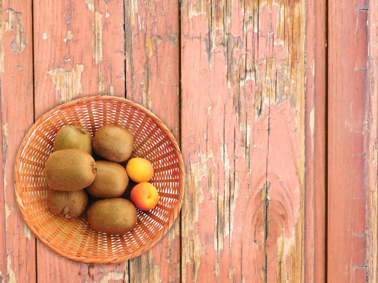 Fruit On The Wooden Background photo