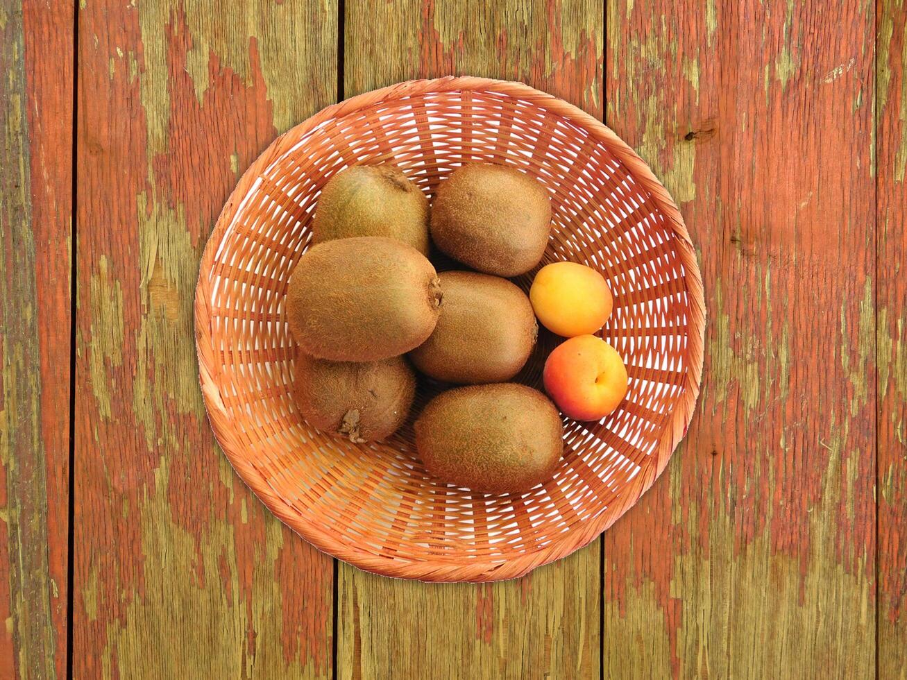 Fruit On The Wooden Background photo