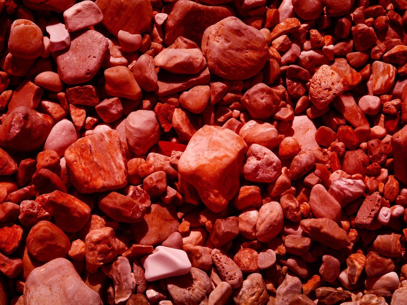 Texture Of Red Stone In The Garden photo