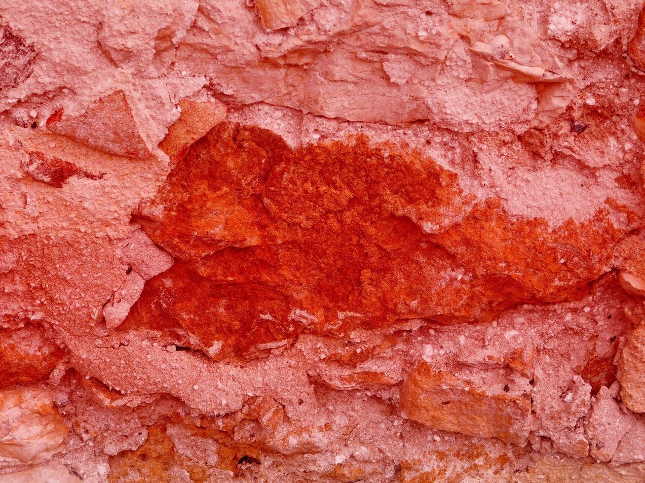 Texture Of Red Stone In The Garden photo