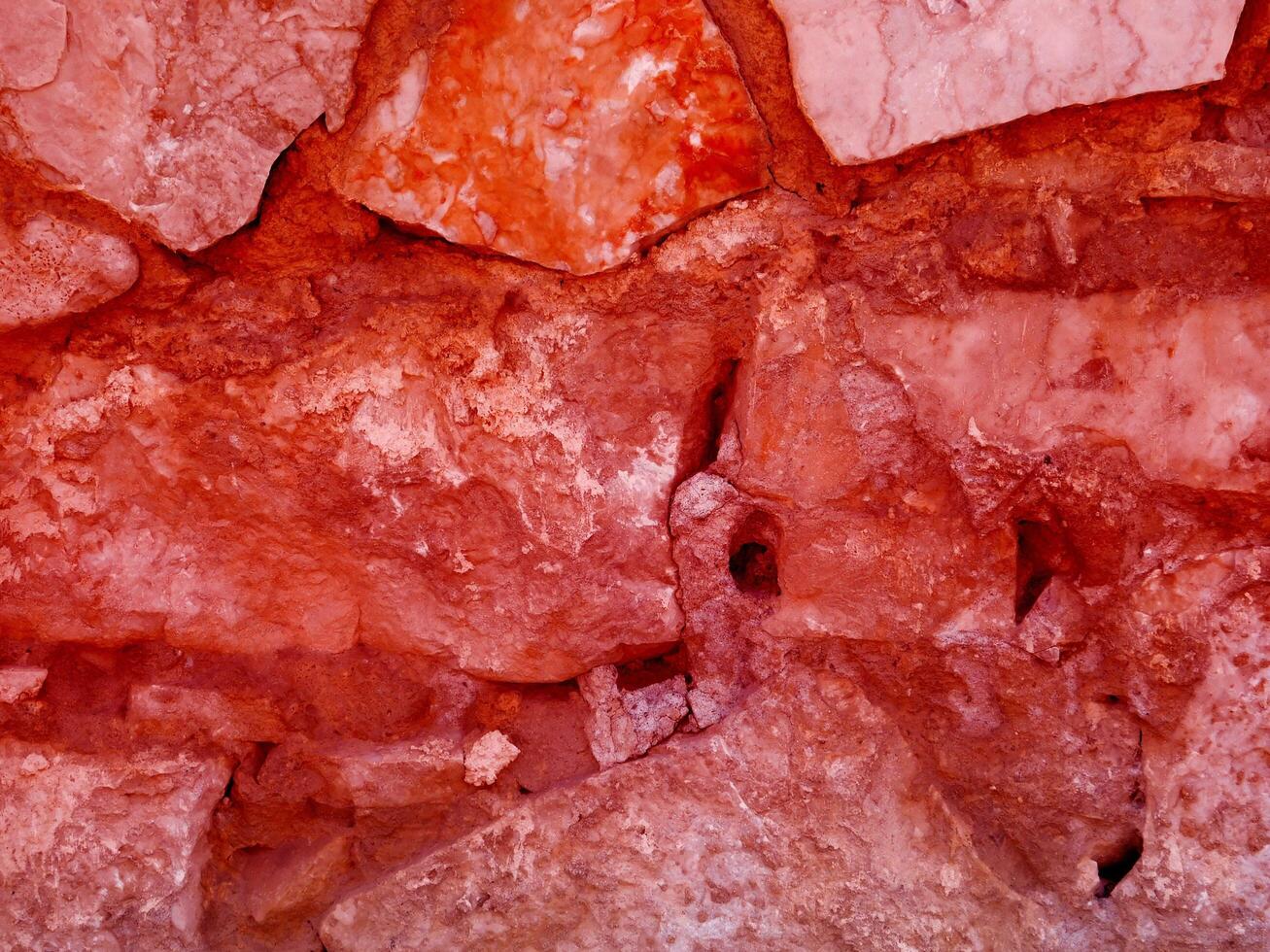 Texture Of Red Stone In The Garden photo