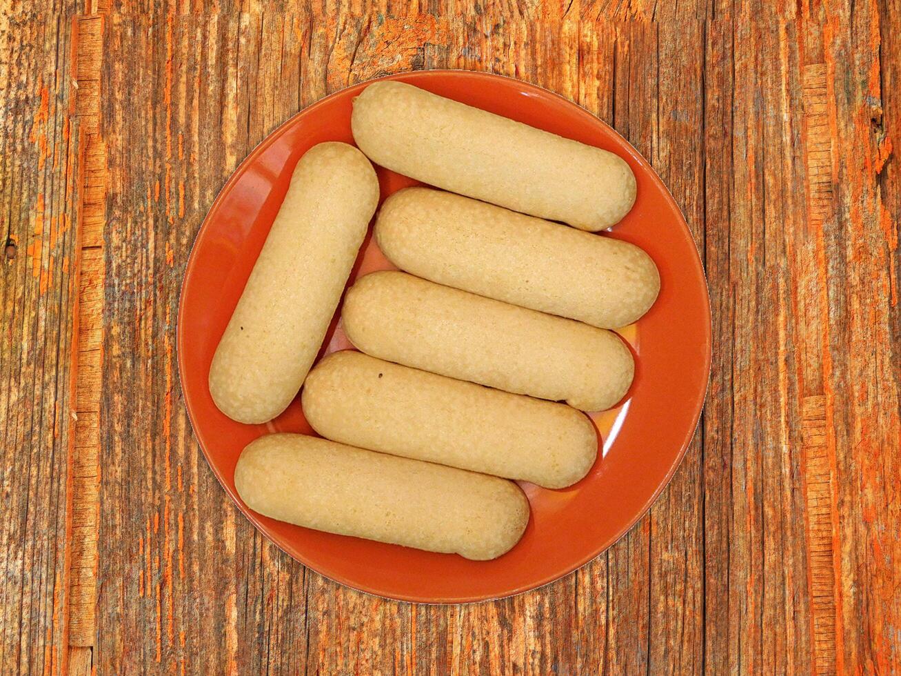 Cookies On The Wooden Background photo