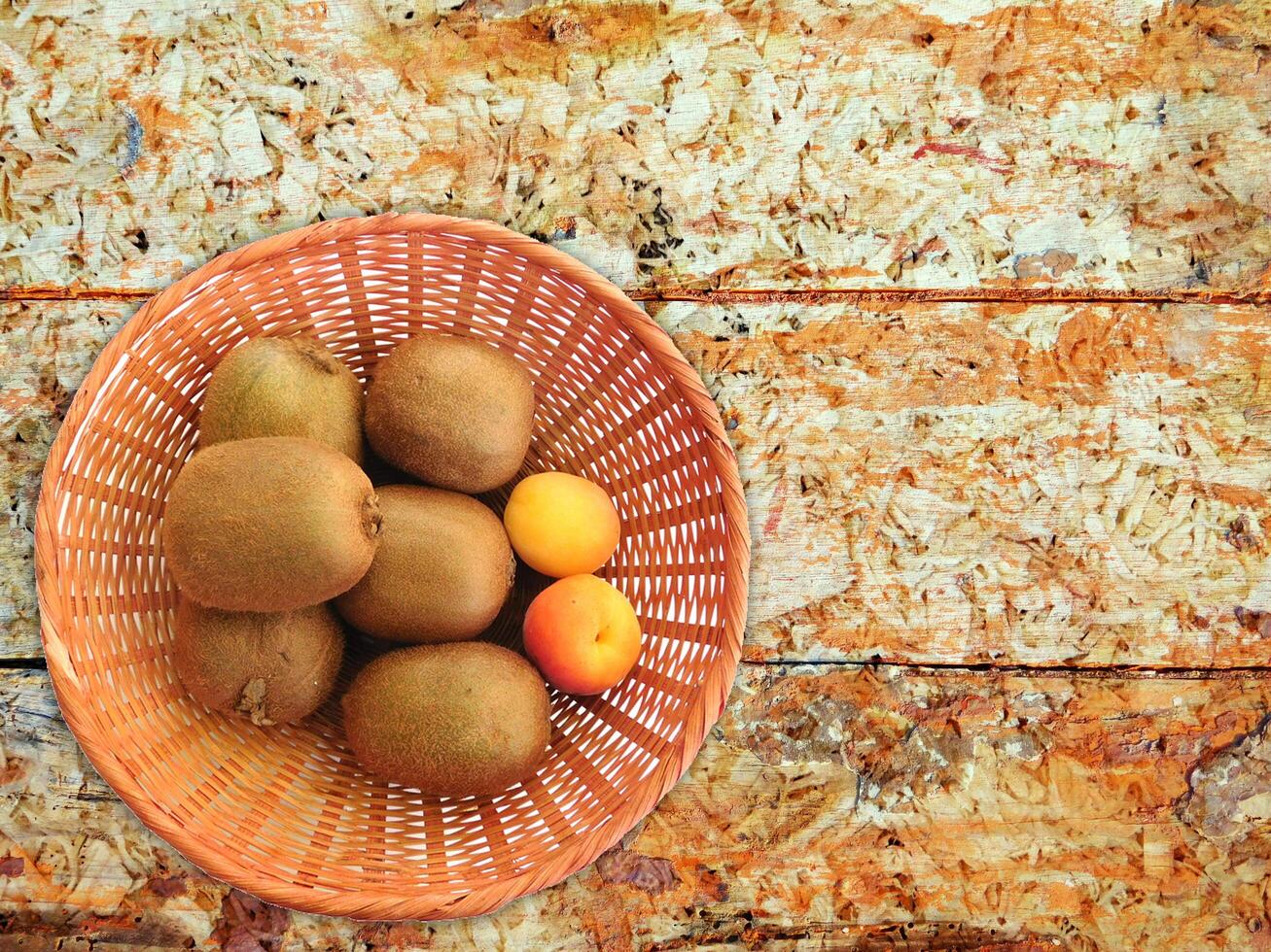 Fruit On The Wooden Background photo