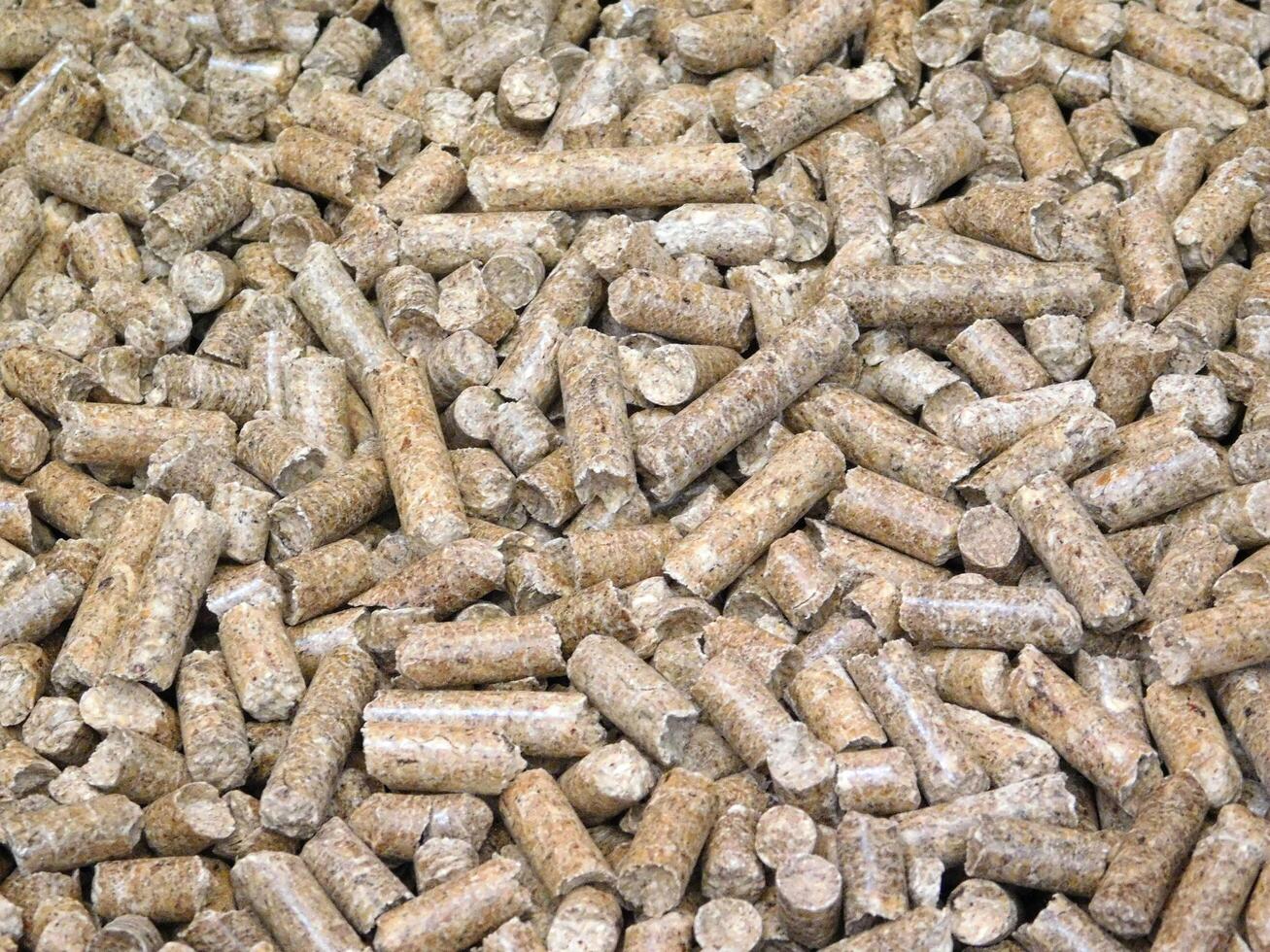 Pellets outdoor in the garden photo
