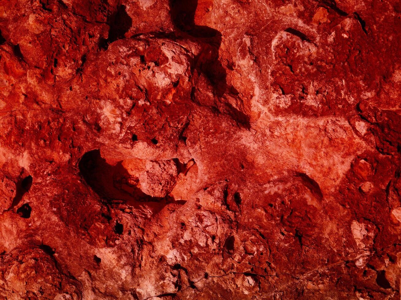 Texture Of Red Stone In The Garden photo