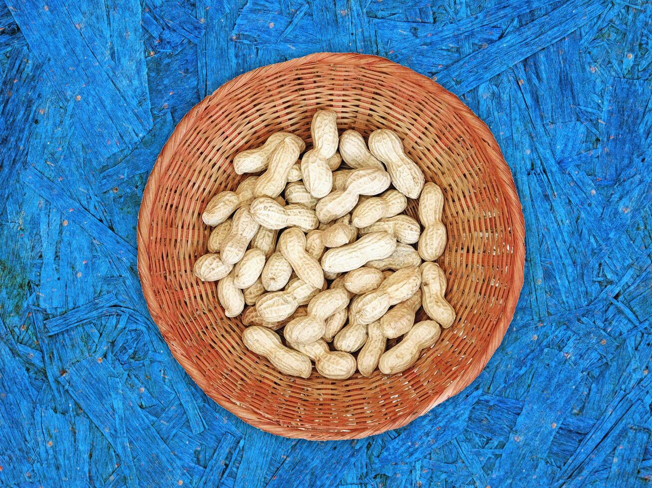 Peanuts On The Wooden Background photo