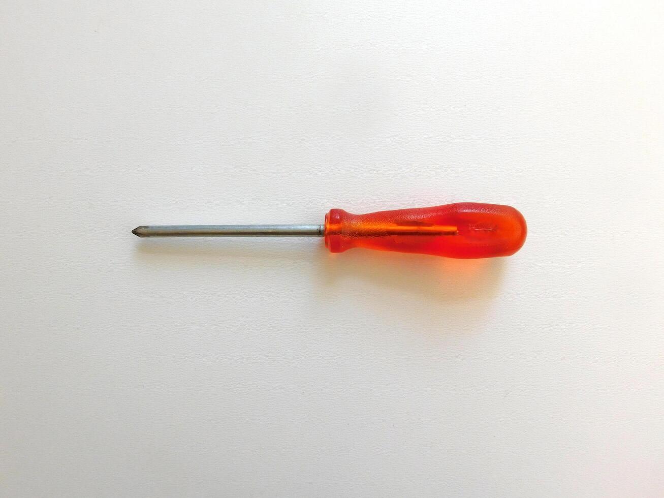 Colorful Screwdriver On Background photo