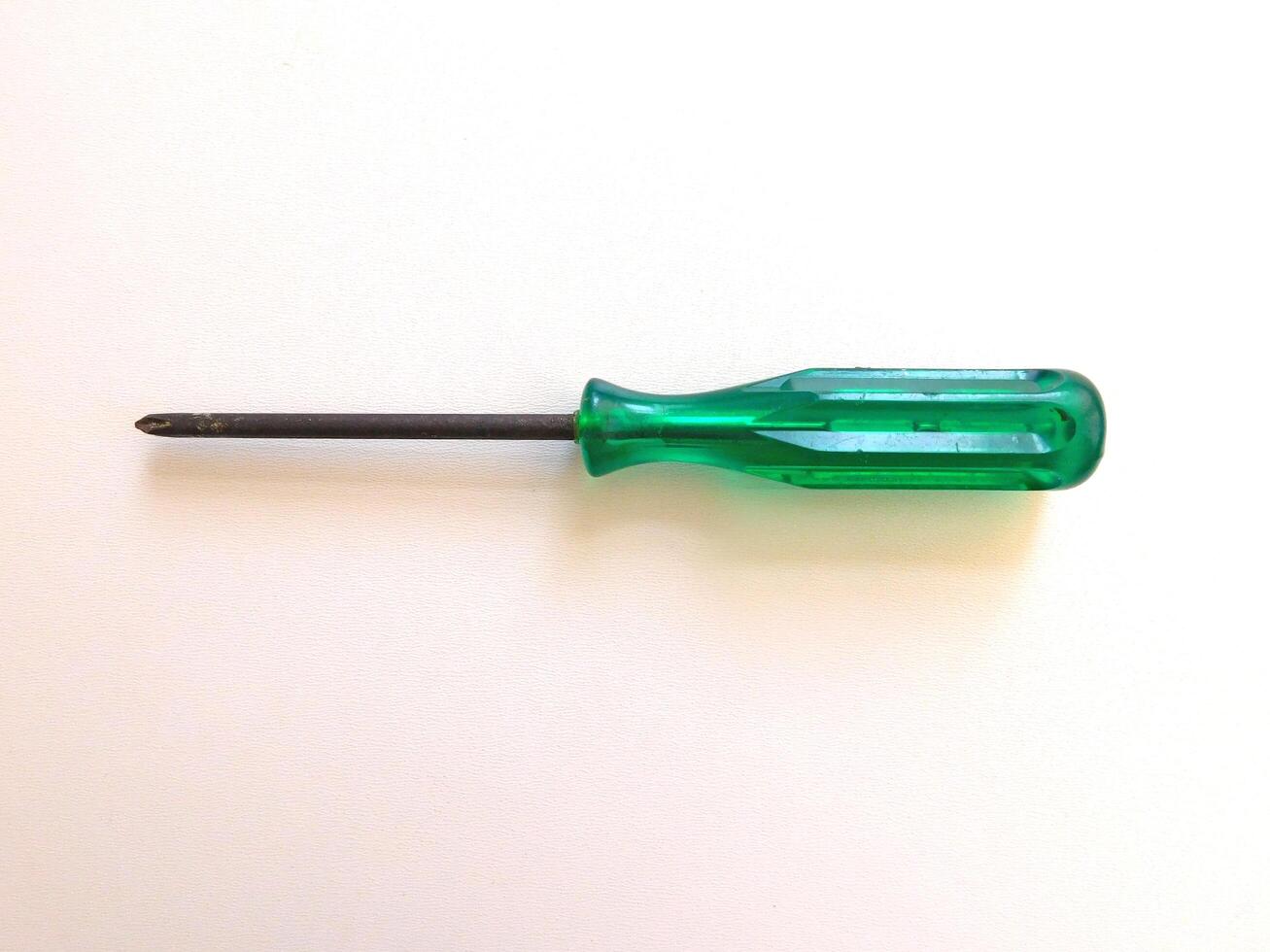 Colorful Screwdriver On Background photo